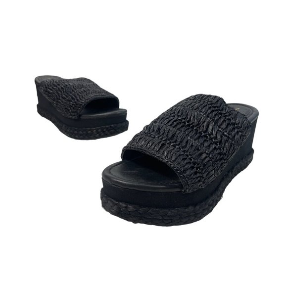 Torgeis Women's Black Platform Sandals Sz 10 (EU 42) NWB - Picture 1 of 11